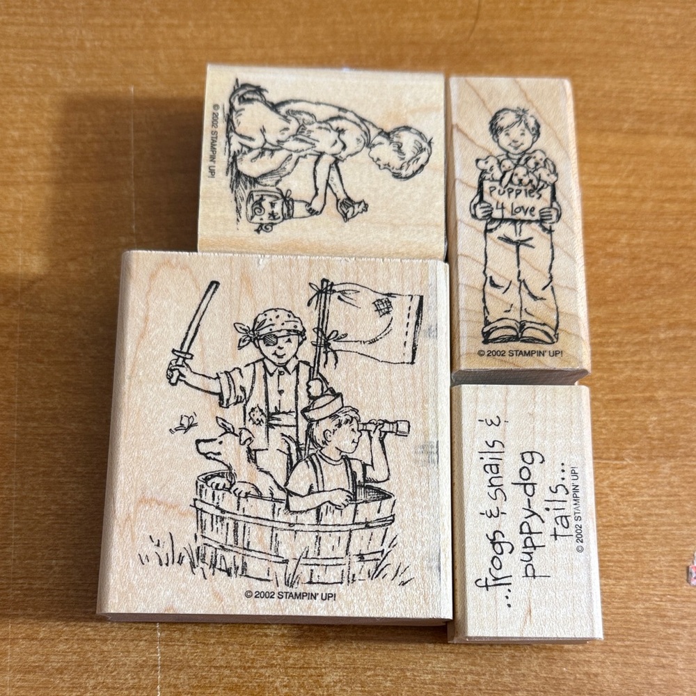 Stampin' Up! Children's Adventure‎ Wooden Stamps